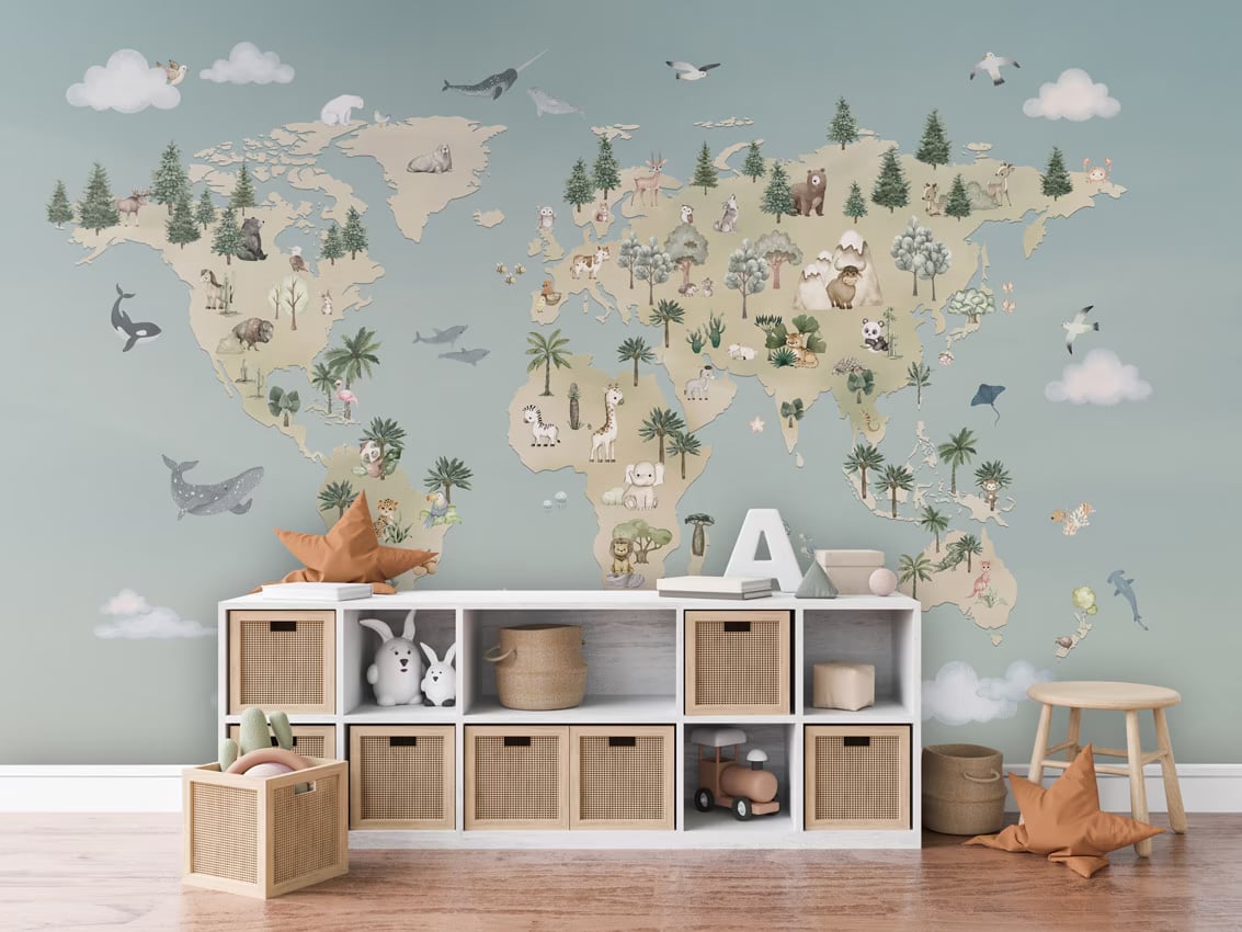 Animal Atlas - blue styled in a room