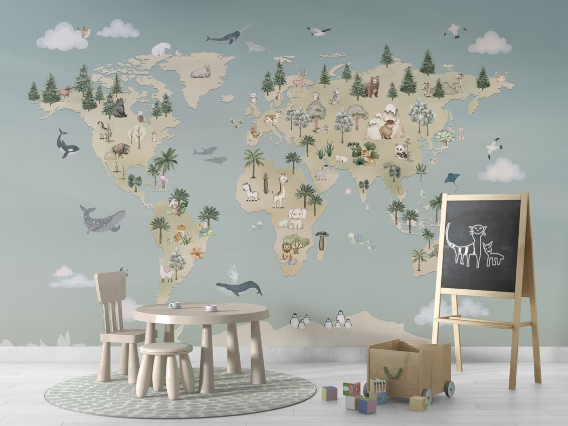 Animal Atlas - blue styled in a room