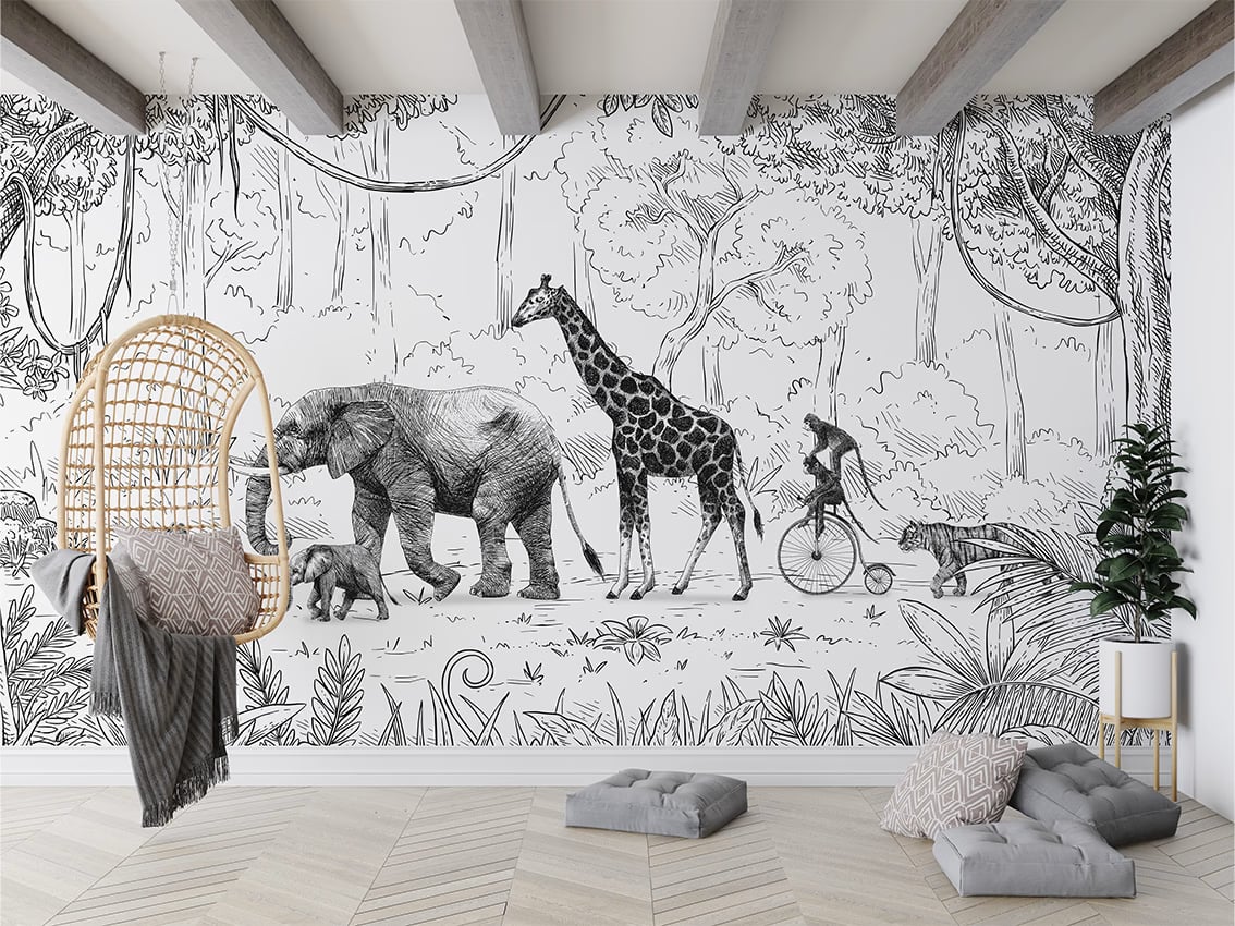 Animal Parade - BW styled in a room