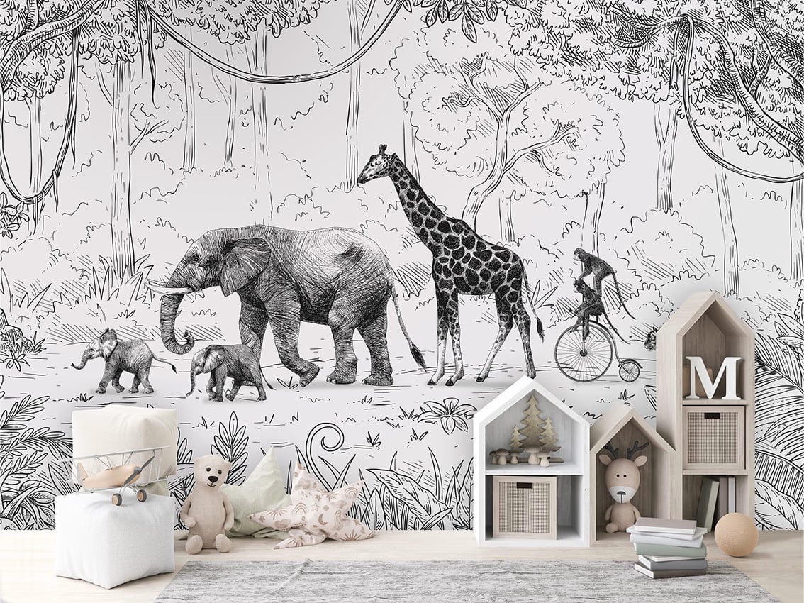 Animal Parade - BW styled in a room
