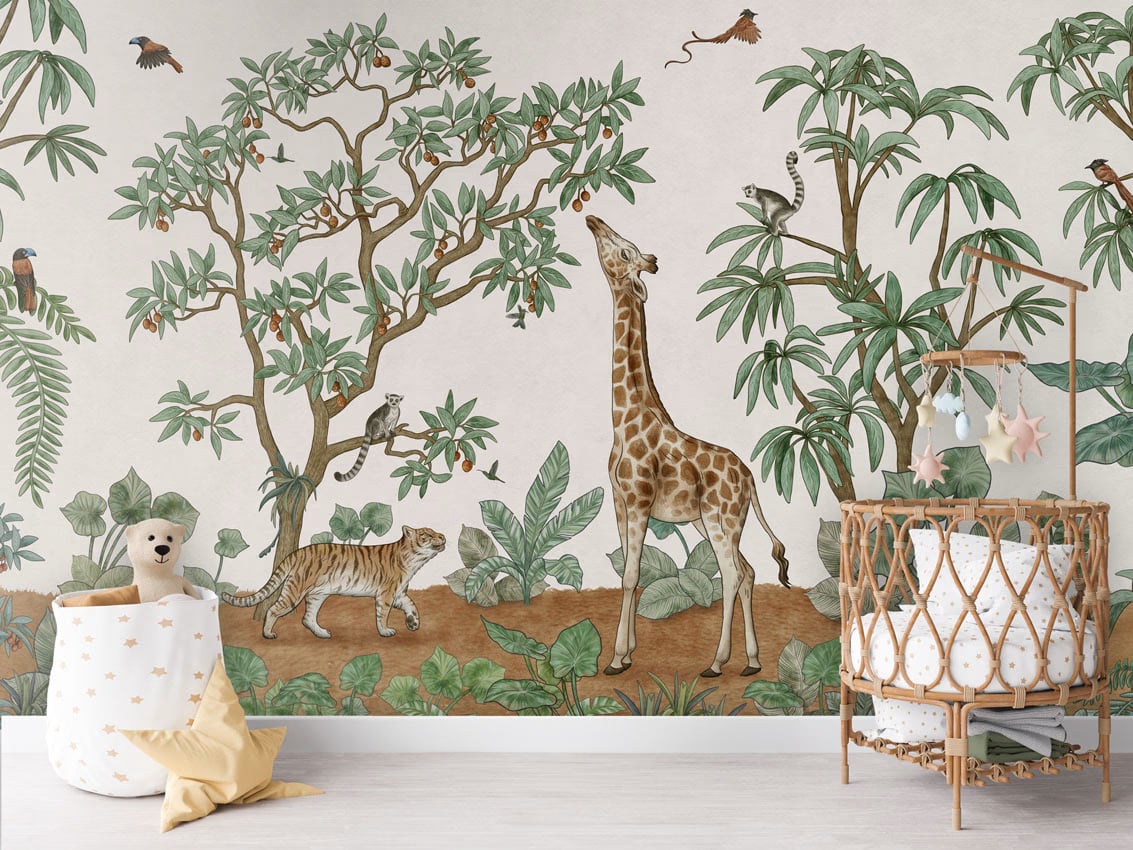 Animals In The Jungle styled in a room