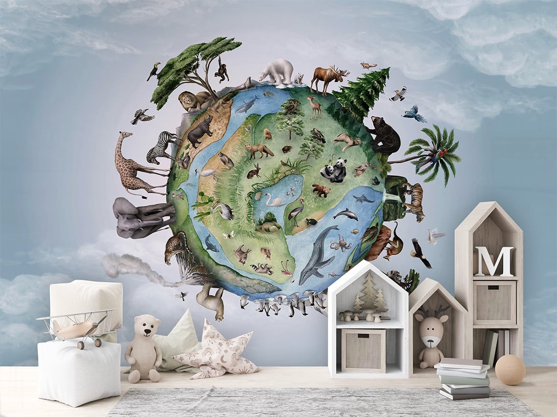 Animals Of Earth styled in a room