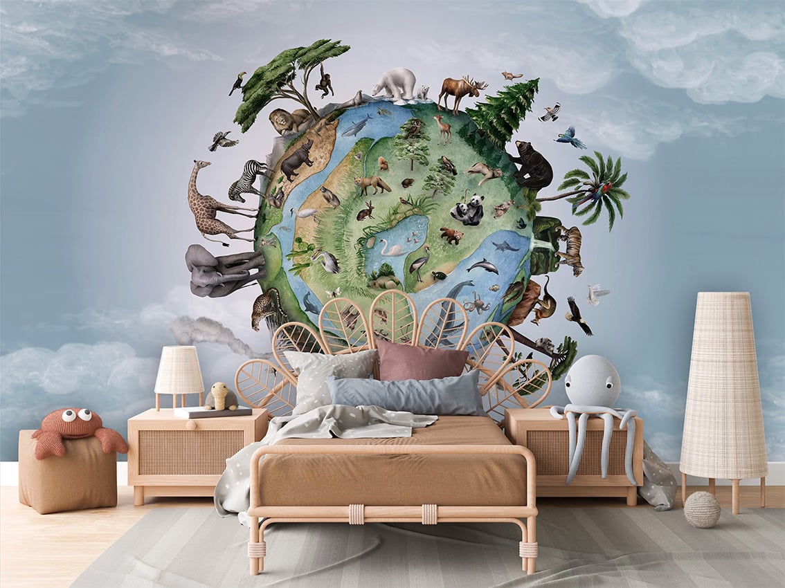 Animals Of Earth styled in a room