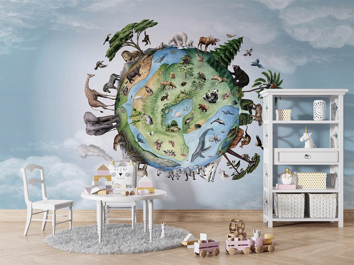 Animals Of Earth styled in a room