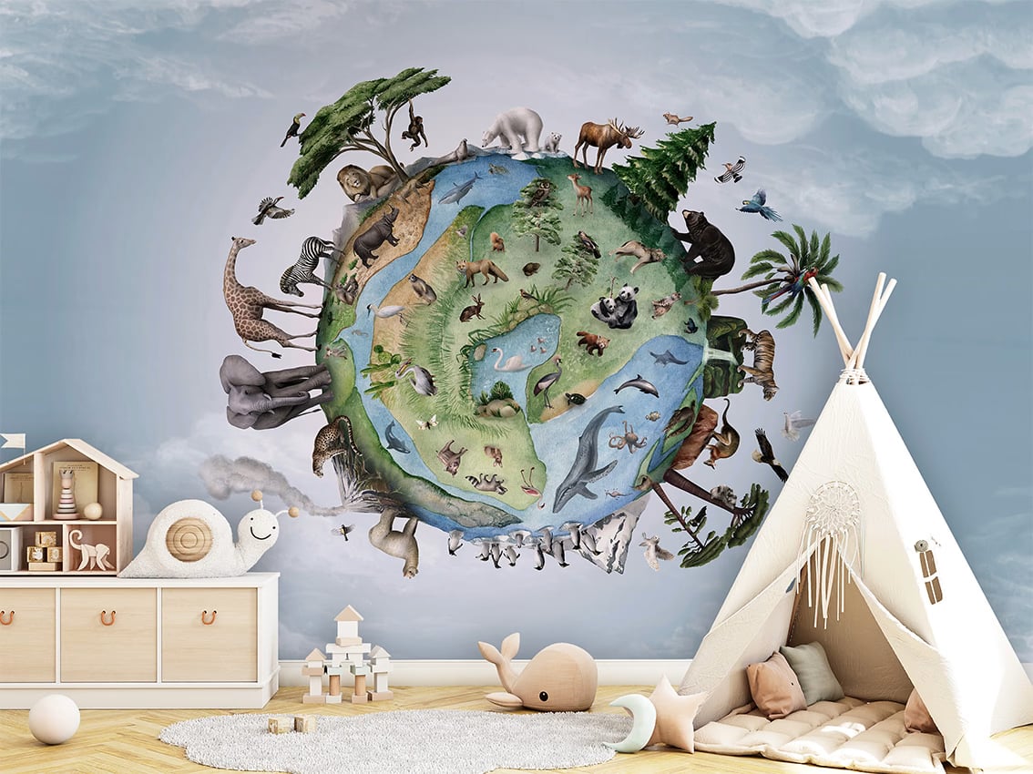 Animals Of Earth styled in a room