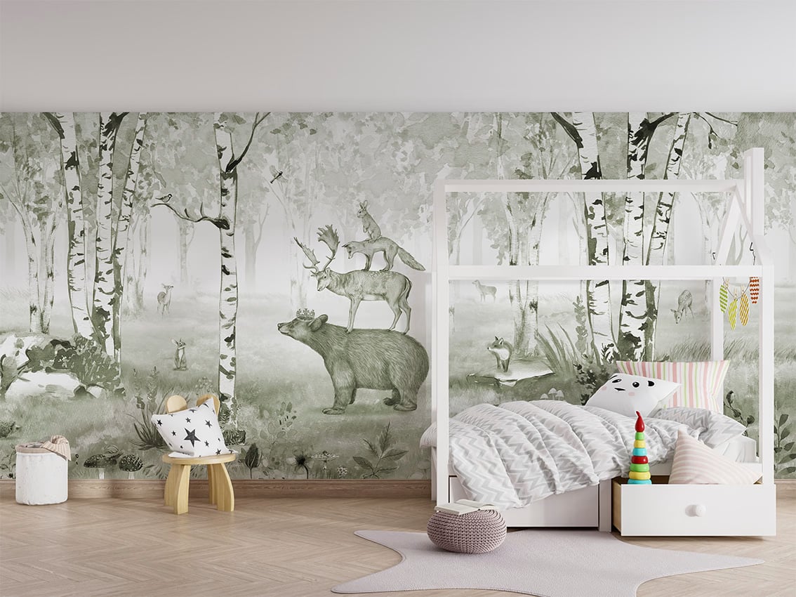 Bear King - Green styled in a room