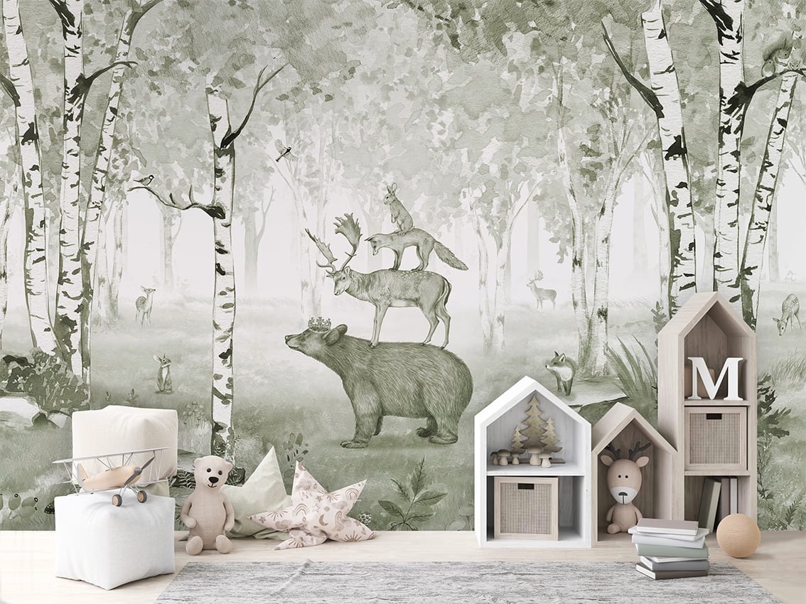 Bear King - Green styled in a room