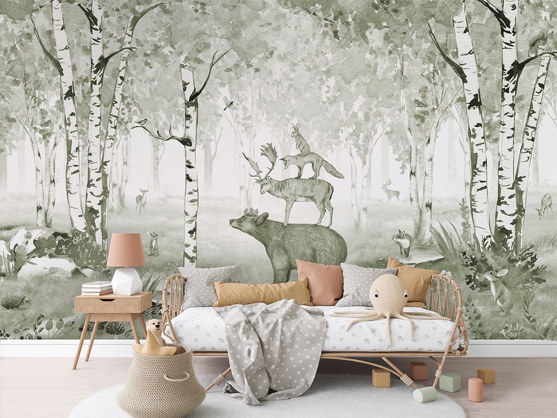 Bear King - Green styled in a room