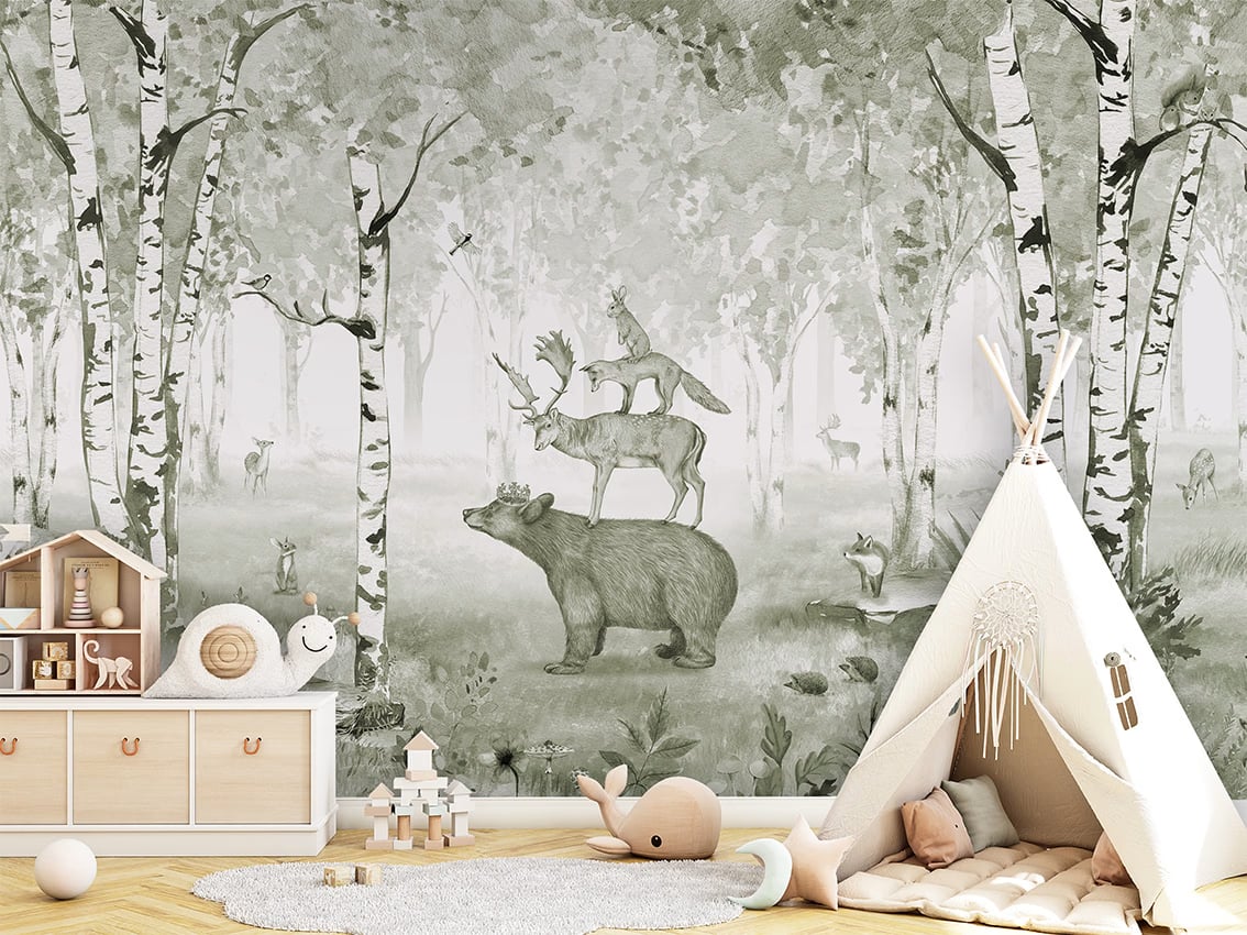 Bear King - Green styled in a room