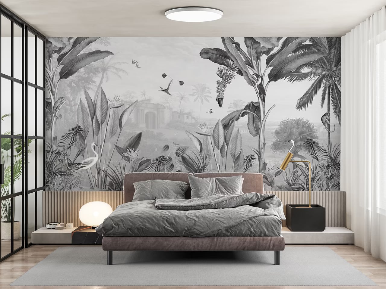 Botanical Beauty — Black & White styled in a room