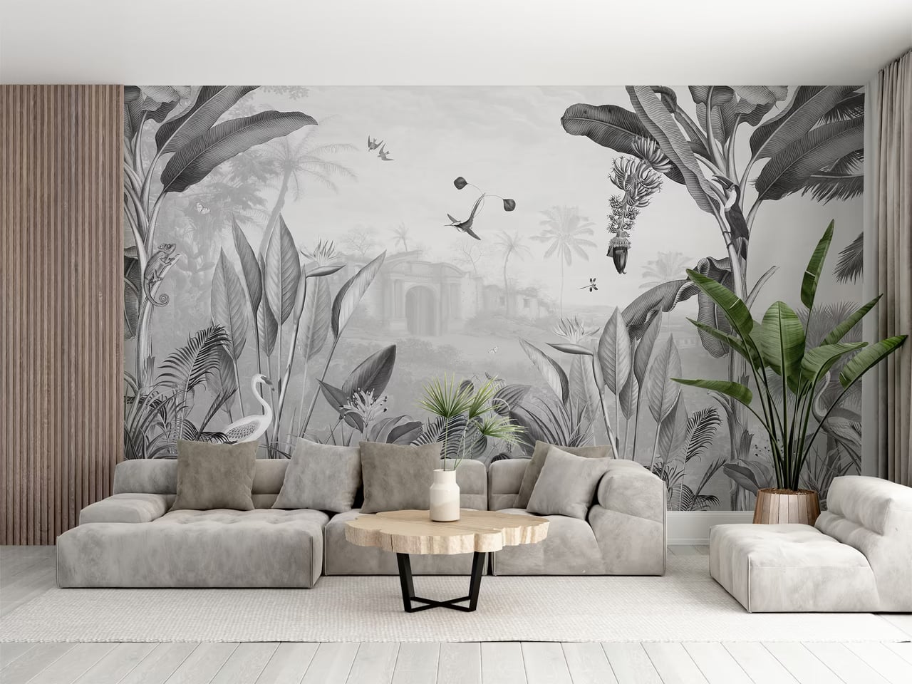 Botanical Beauty — Black & White styled in a room