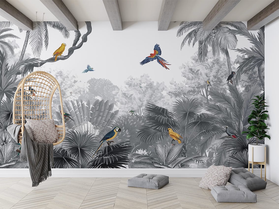 Canopy Jungle - Black & White styled in a room