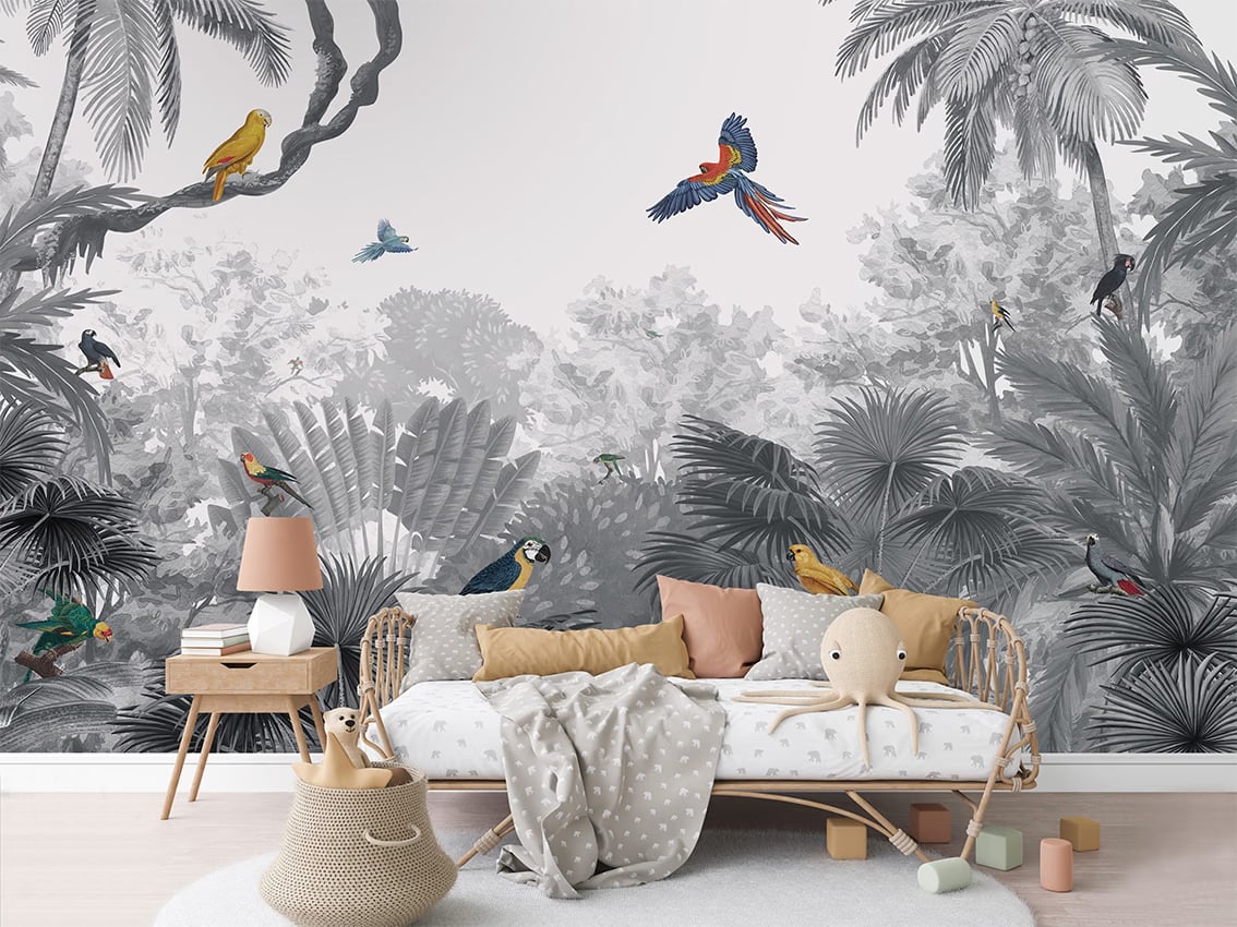 Canopy Jungle - Black & White styled in a room