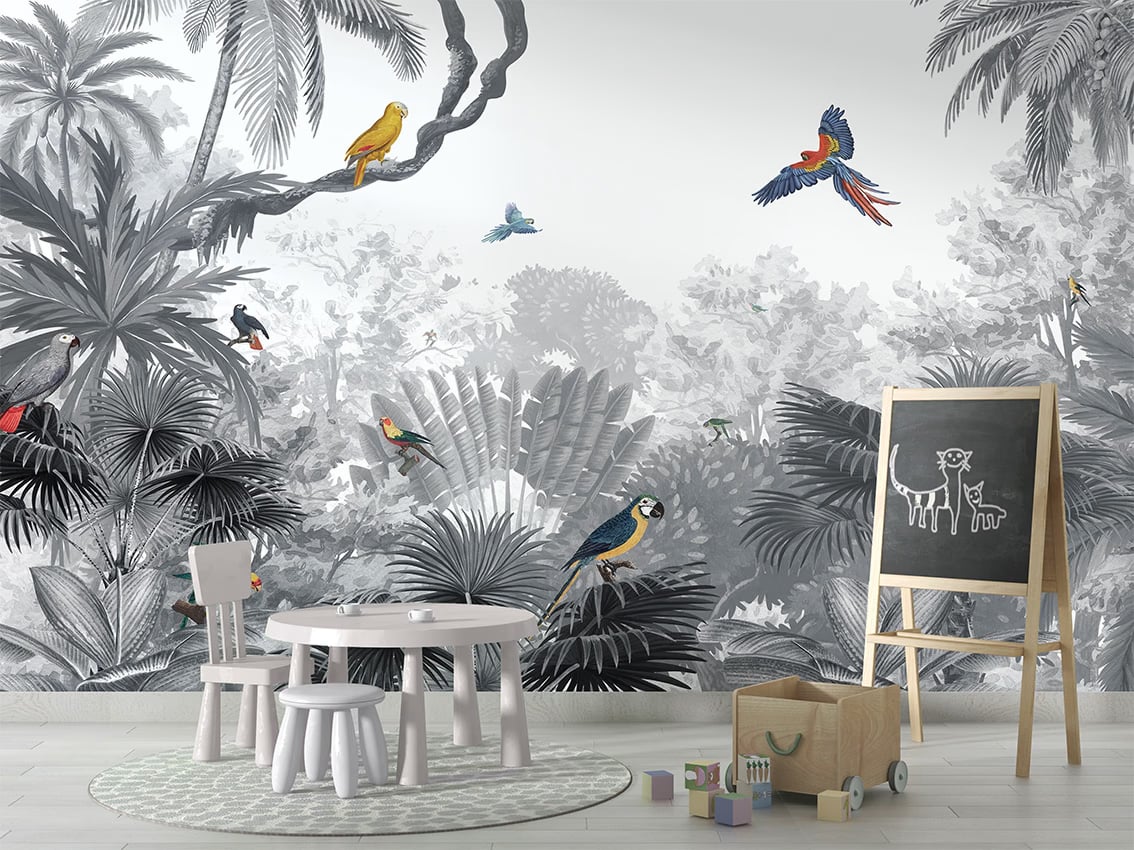 Canopy Jungle - Black & White styled in a room