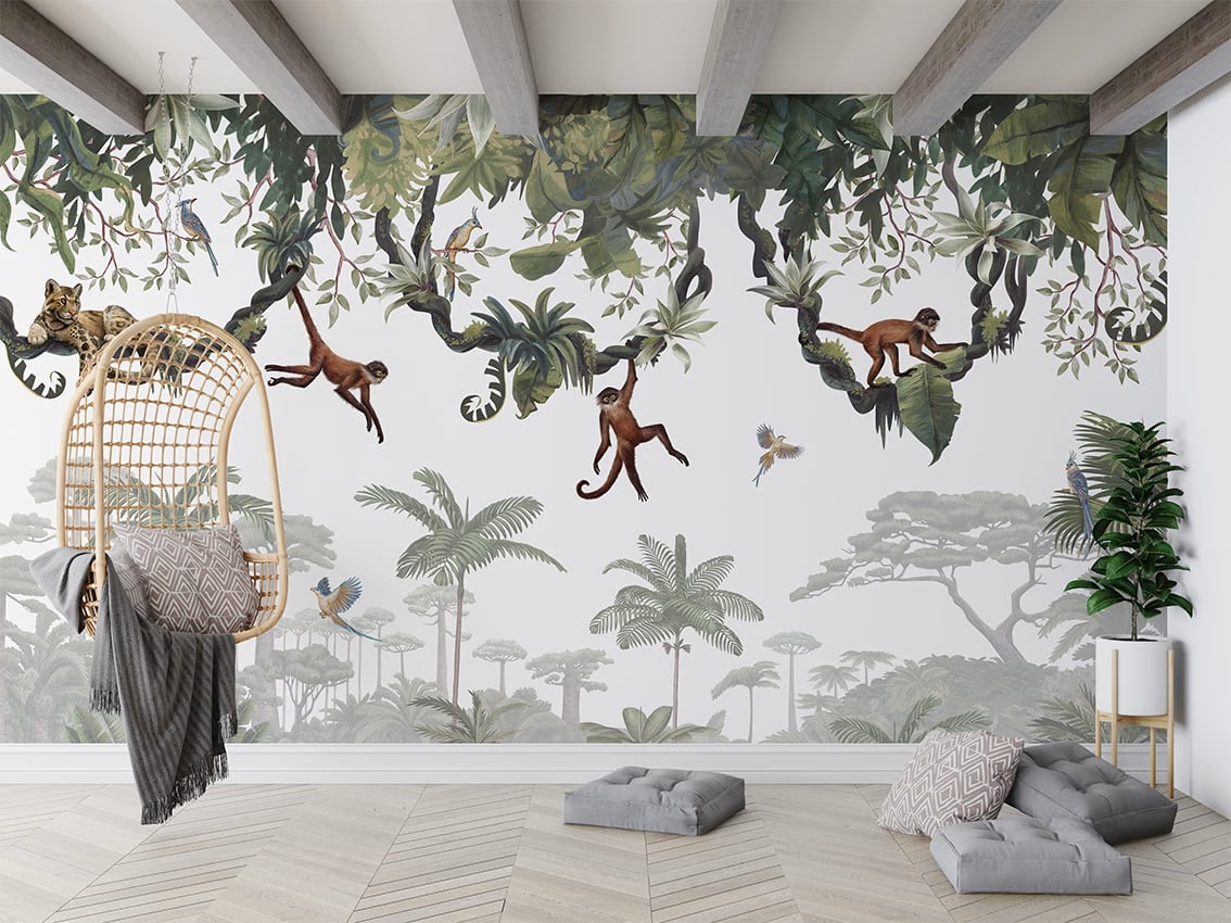 Cheeky Monkeys styled in a room