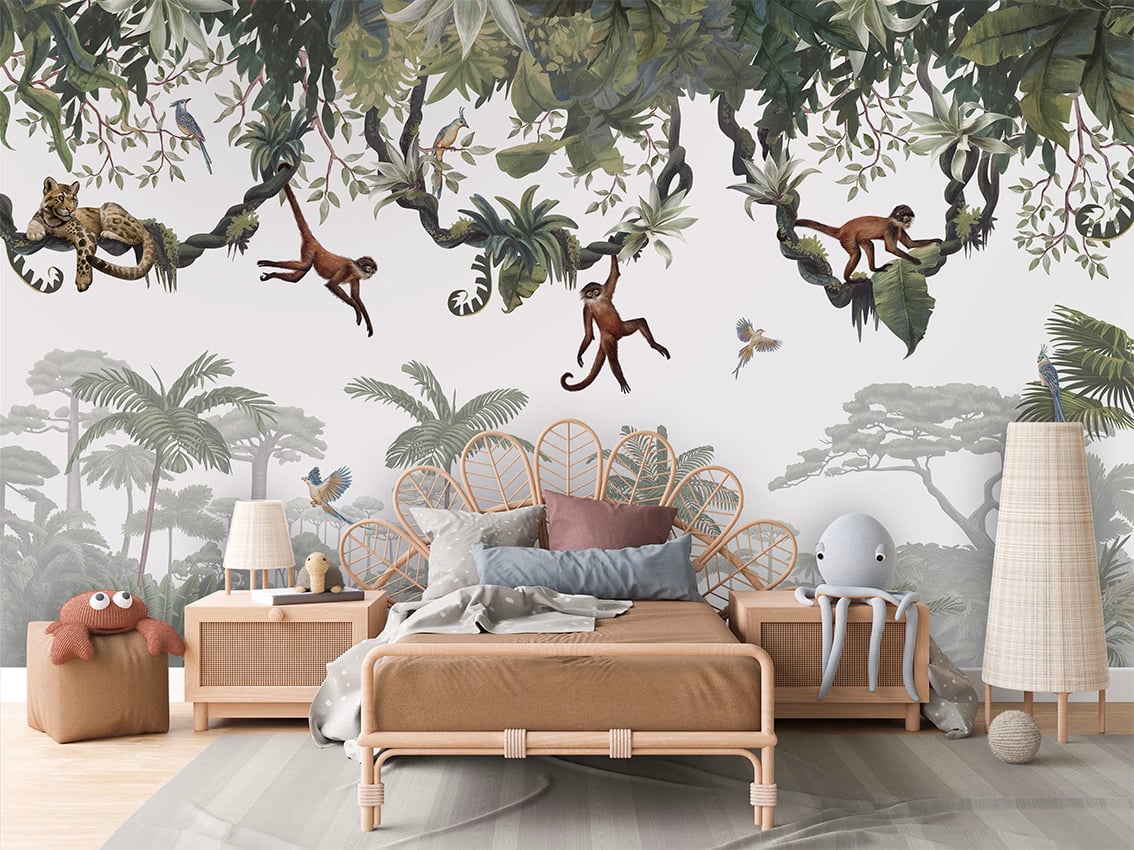 Cheeky Monkeys styled in a room
