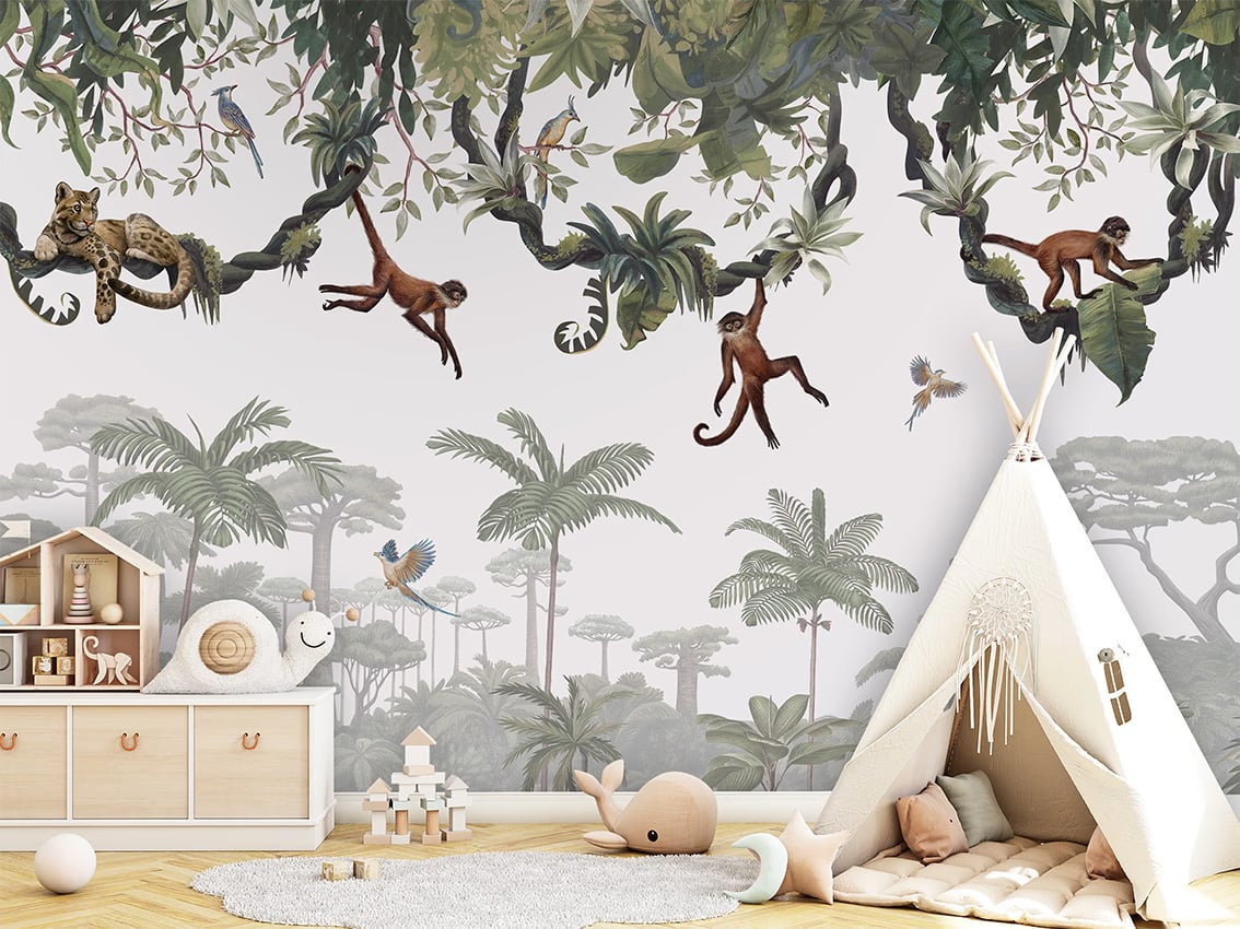 Cheeky Monkeys styled in a room