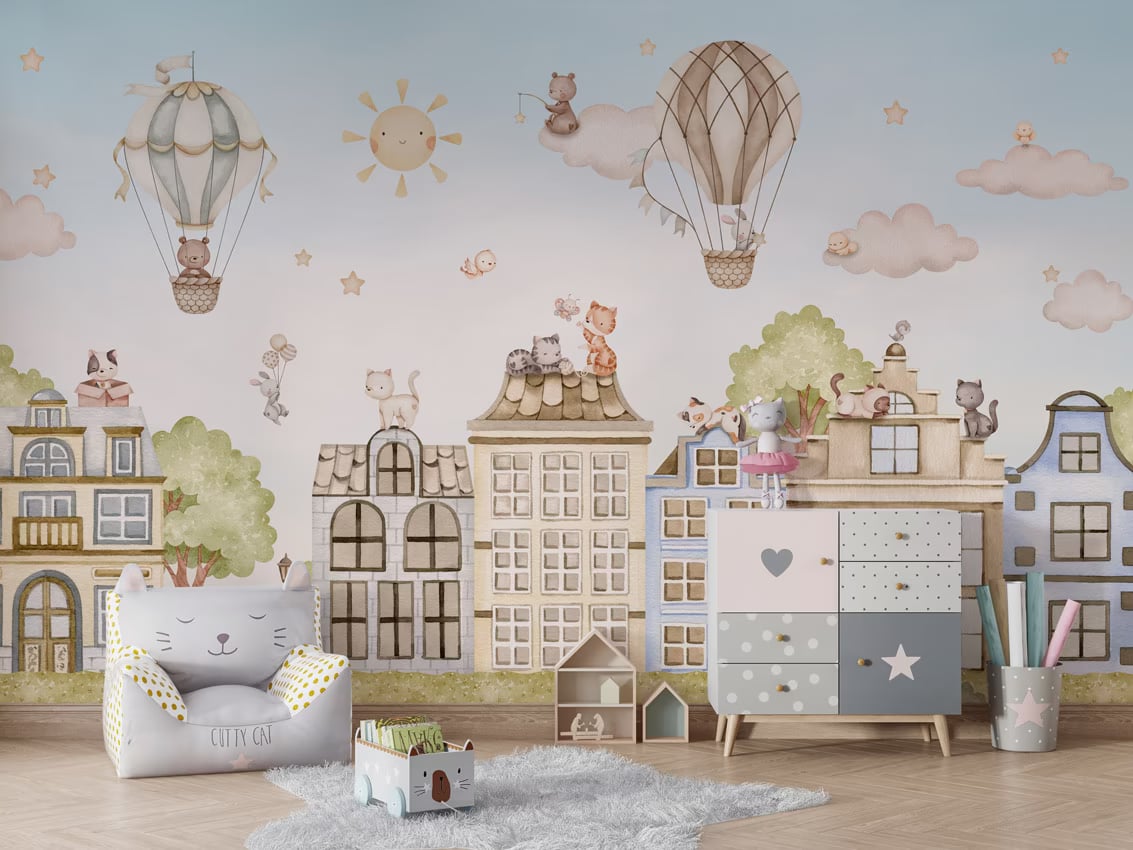 City Cats styled in a room