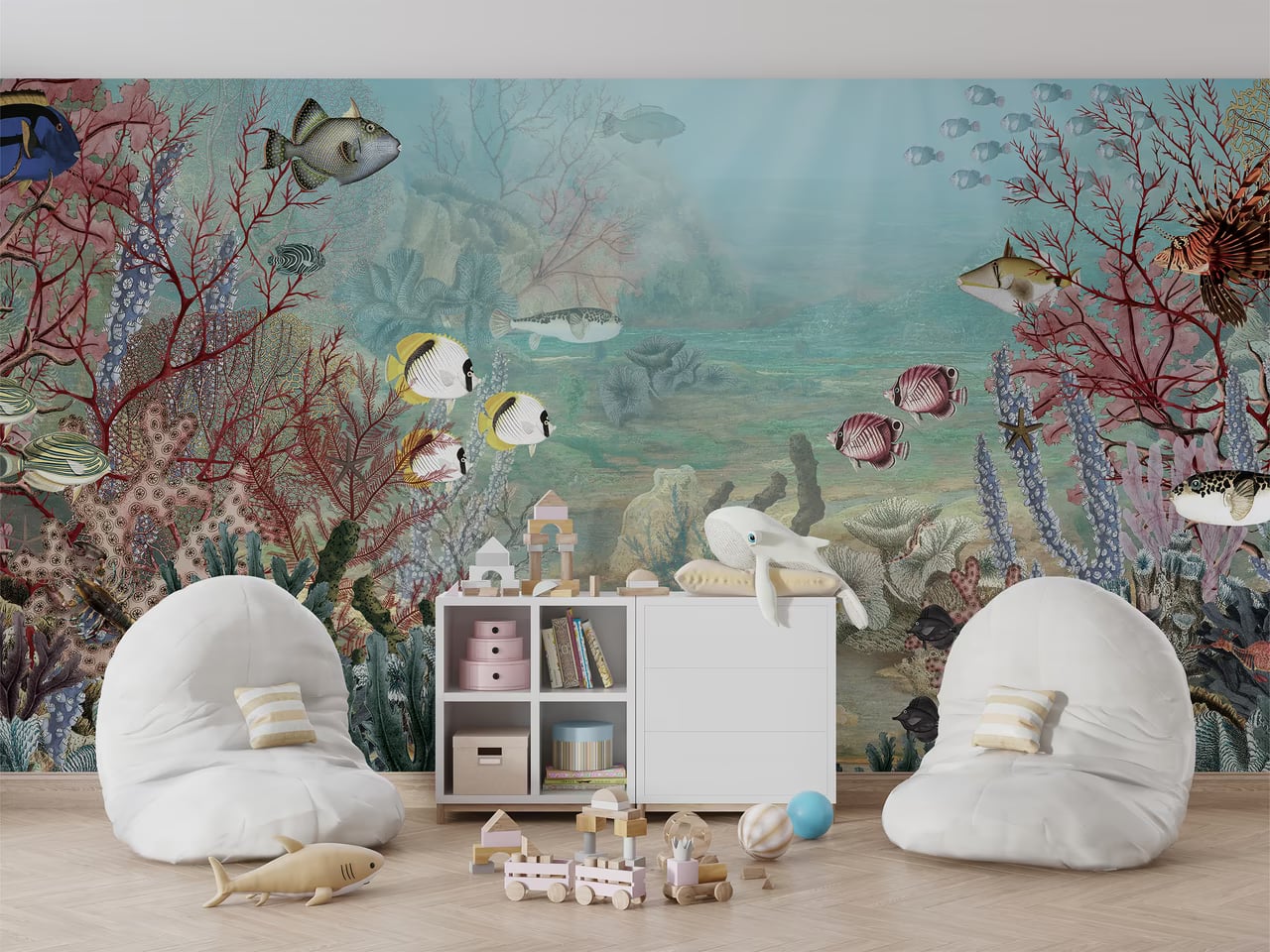 Coral Creatures styled in a room