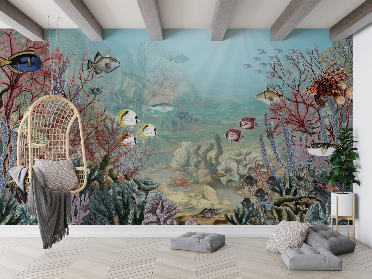 Coral Creatures styled in a room