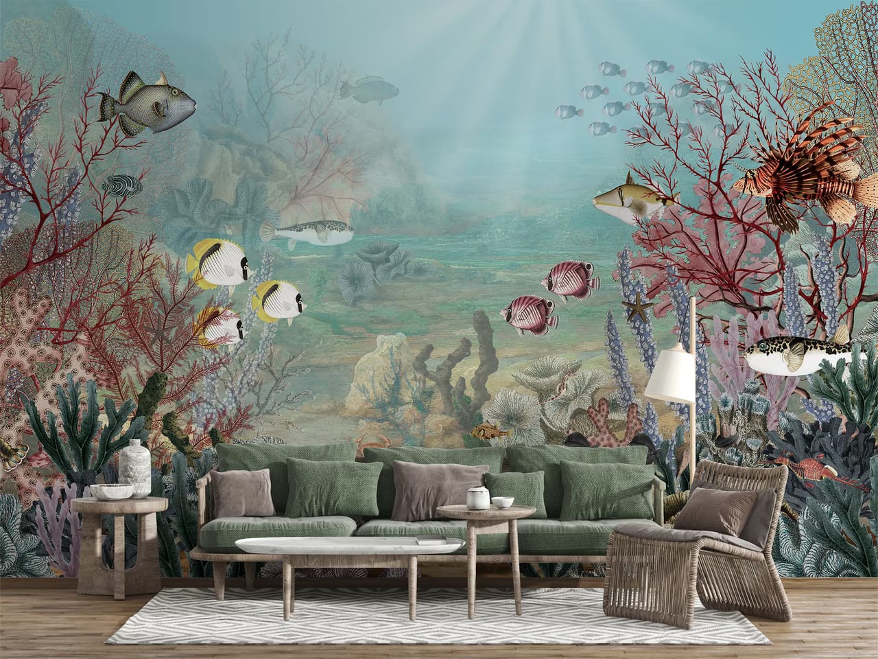 Coral Creatures styled in a room