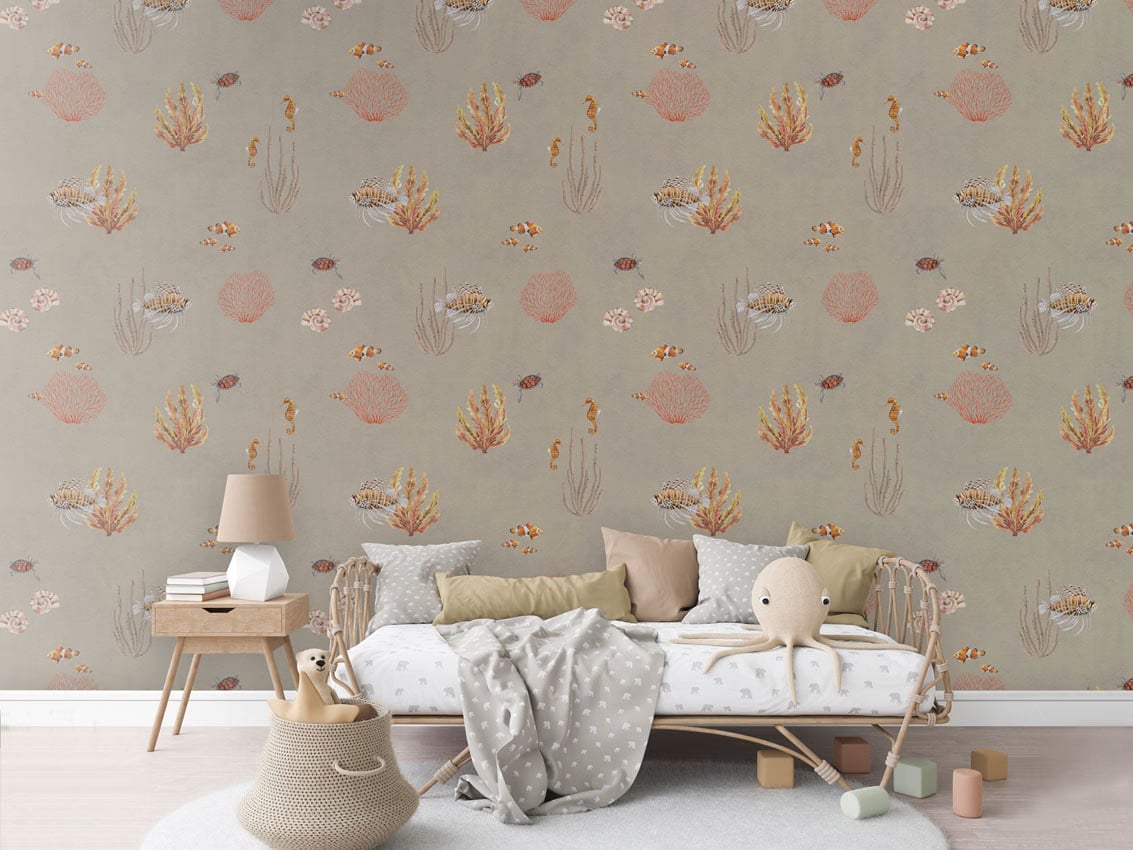 Coral Garden - Brown styled in a room