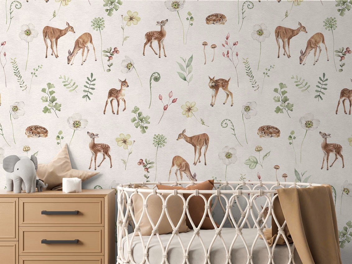 Dancing Deer - White styled in a room