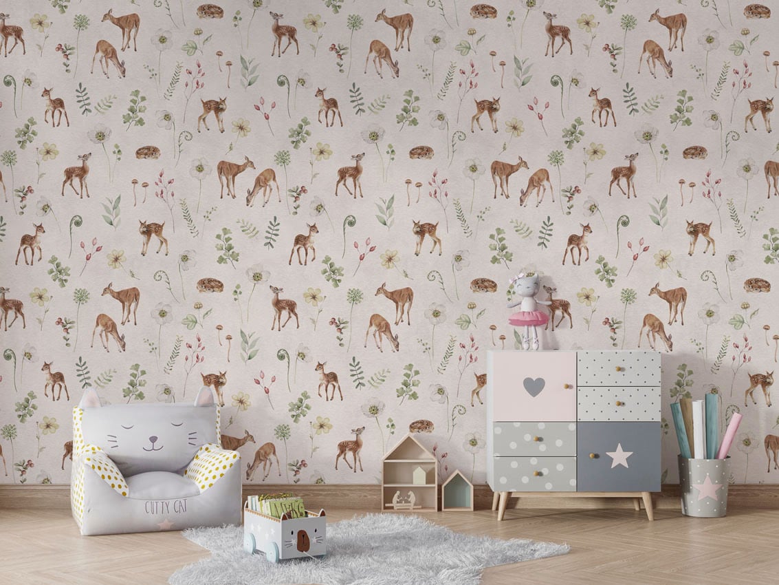 Dancing Deer - White styled in a room