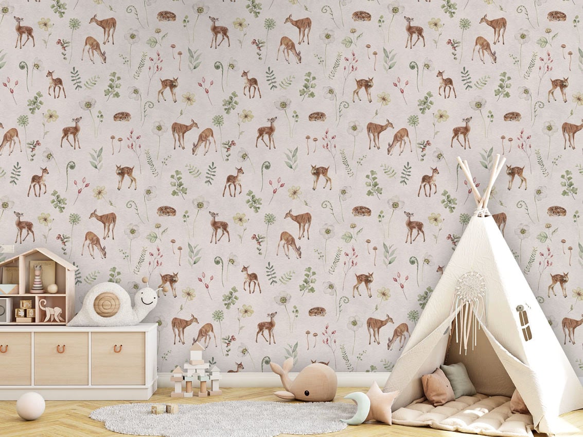 Dancing Deer - White styled in a room