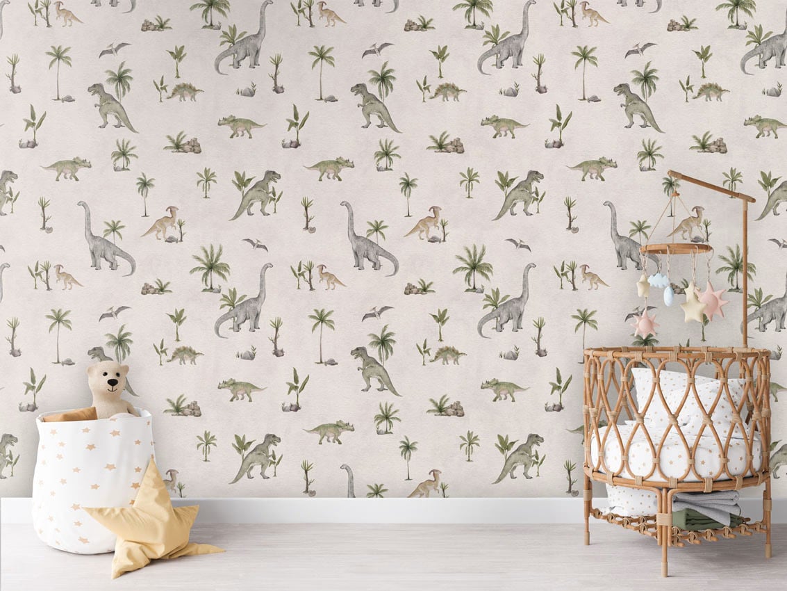 Dashing Dinos - White styled in a room