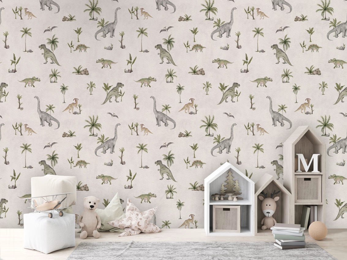 Dashing Dinos - White styled in a room