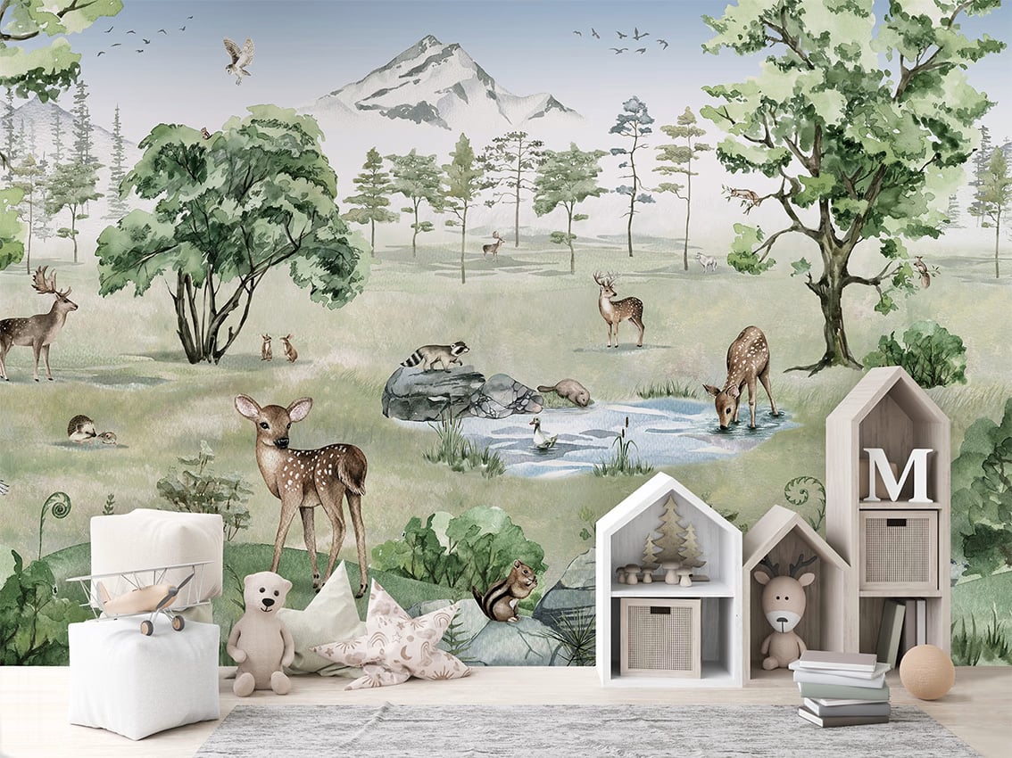 Deer Forest - Summer styled in a room