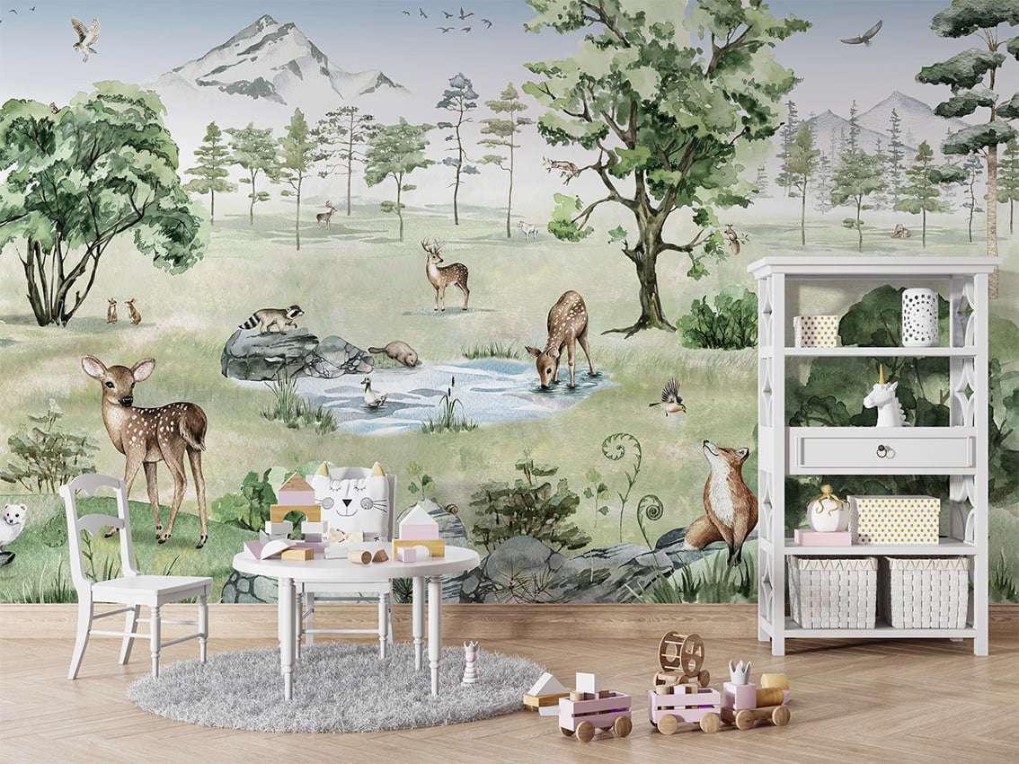 Deer Forest - Summer styled in a room
