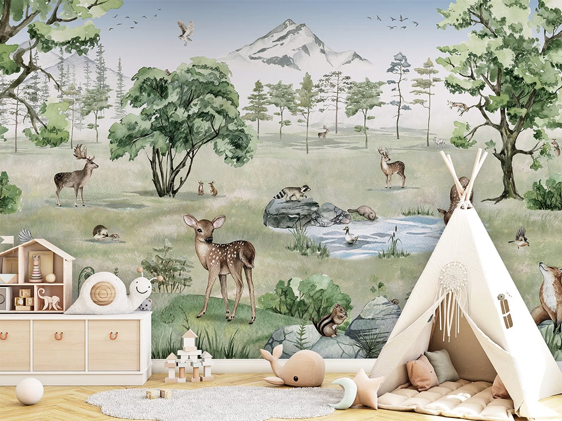 Deer Forest - Summer styled in a room