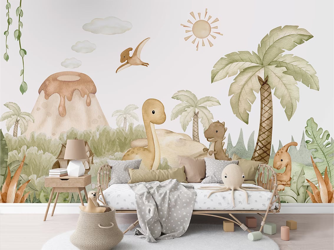 Dino Baby styled in a room