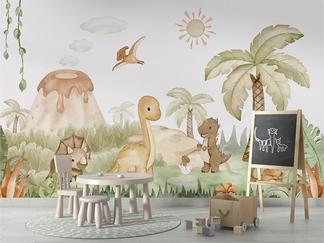 Dino Baby styled in a room