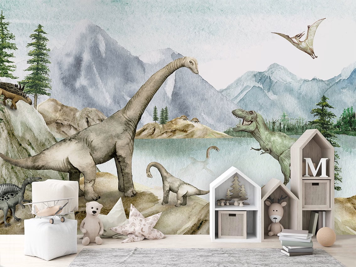 Dino Dreams styled in a room
