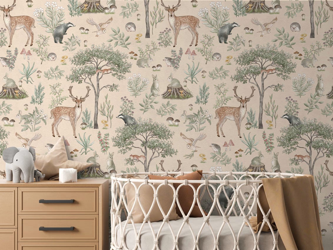 Fantastic Forest - Beige styled in a room