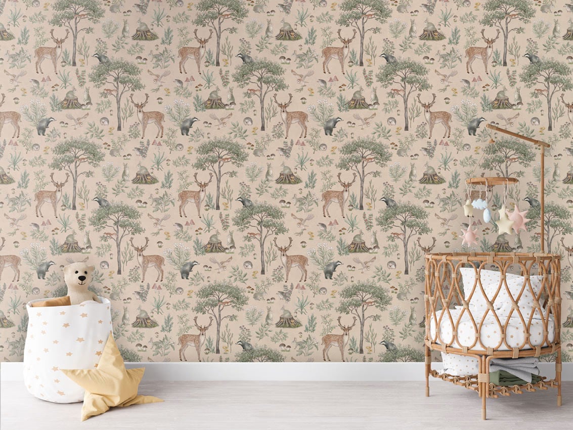 Fantastic Forest - Beige styled in a room