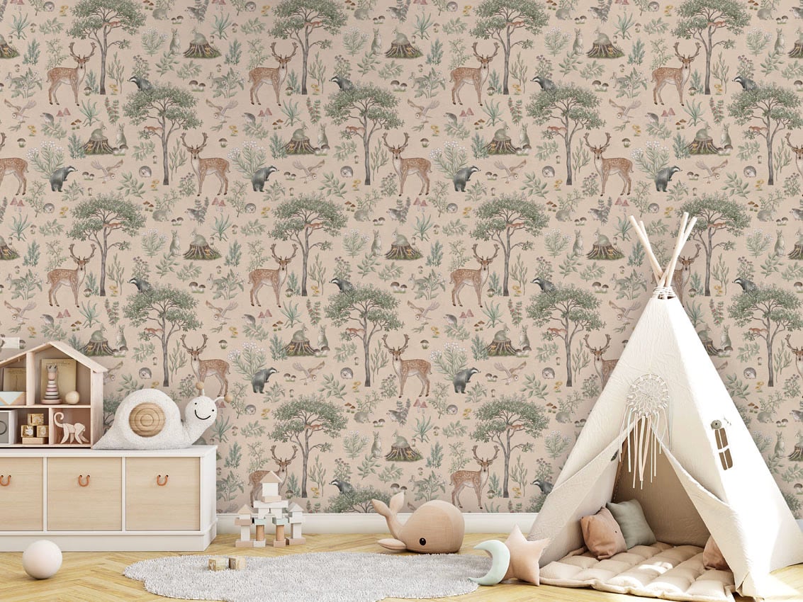 Fantastic Forest - Beige styled in a room