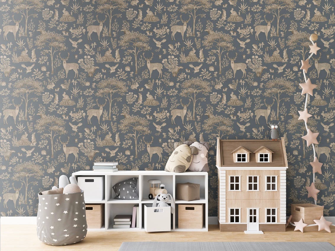 Fantastic Forest - Vintage Blue styled in a room