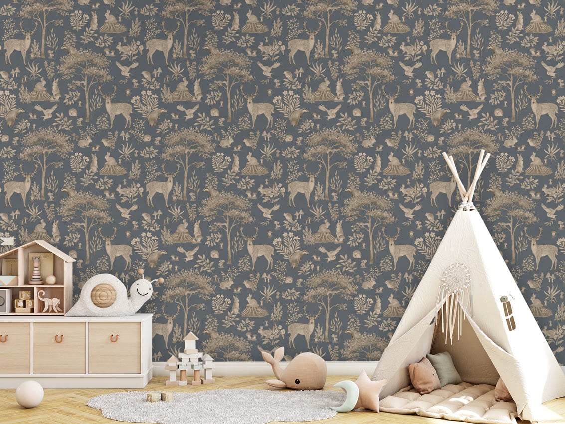 Fantastic Forest - Vintage Blue styled in a room
