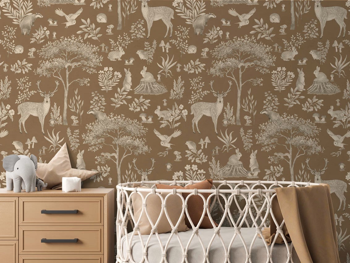 Fantastic Forest - Vintage Brown styled in a room