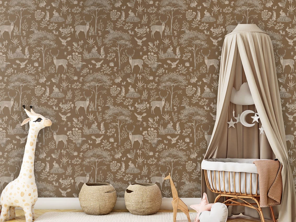 Fantastic Forest - Vintage Brown styled in a room