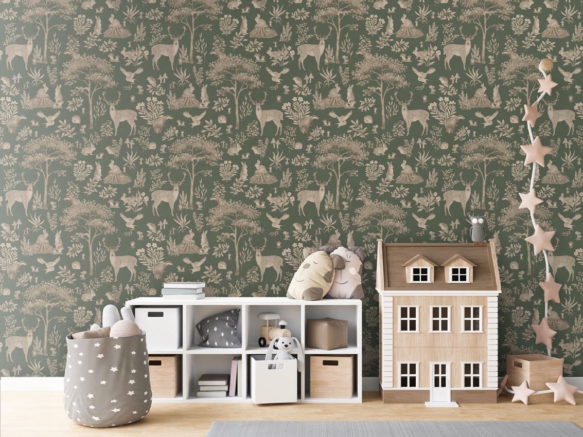Fantastic Forest - Vintage Green styled in a room