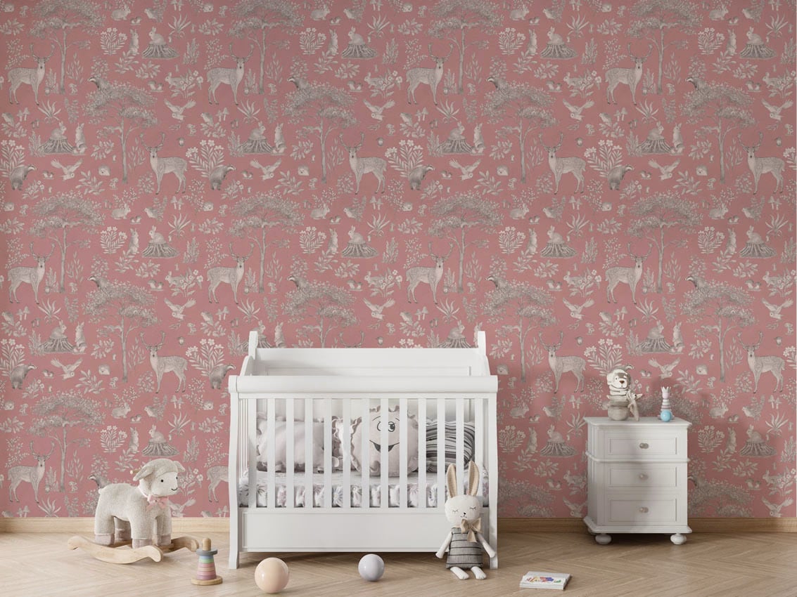 Fantastic Forest - Vintage Pink styled in a room