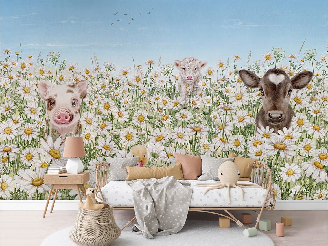 Farm Animals styled in a room