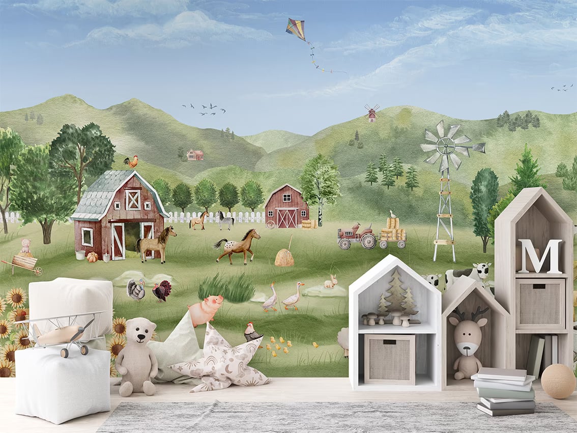 Farm Joy styled in a room