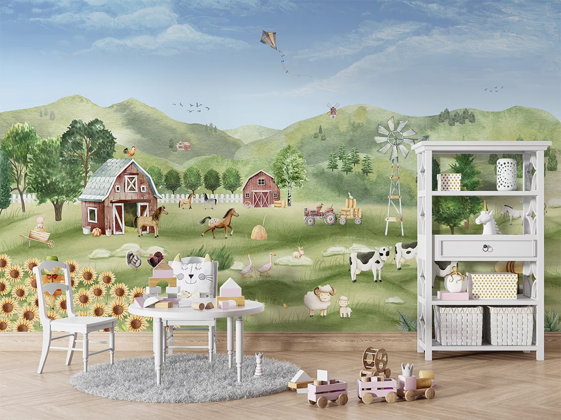 Farm Joy styled in a room