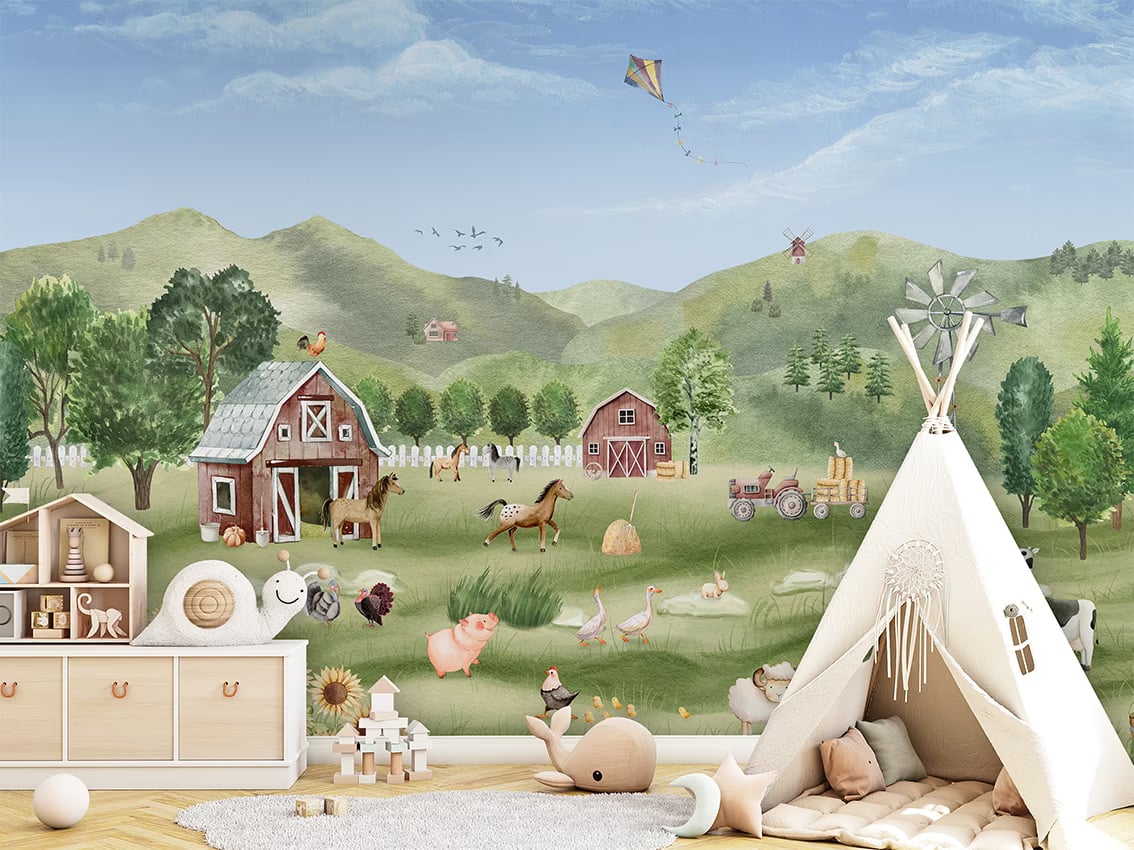 Farm Joy styled in a room